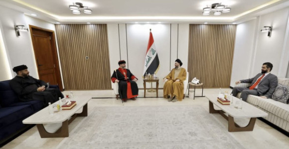 His Holiness Mar Gewargis III Younan met with His Excellency Sayyid Ammar Al-Hakim, Head of the Iraqi National Wisdom Movement (Tayar Al-Hikma Al-Watani)