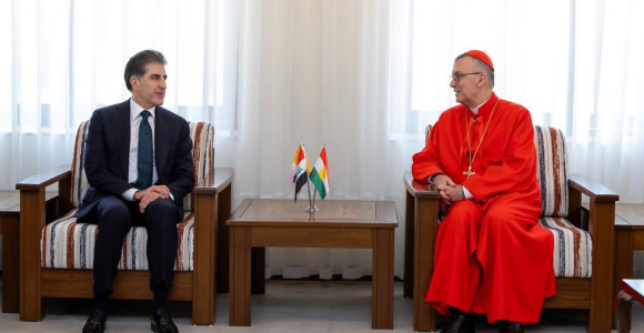 President Nechirvan Barzani congratulates Patriarch Mar Paulus III Nona