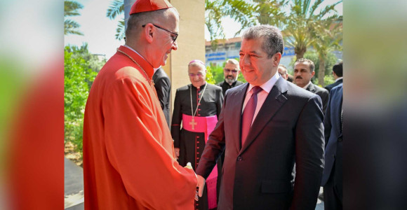 PM Barzani Visits Chaldean Cathedral in Ankawa, Reaffirms Support for Christian Community